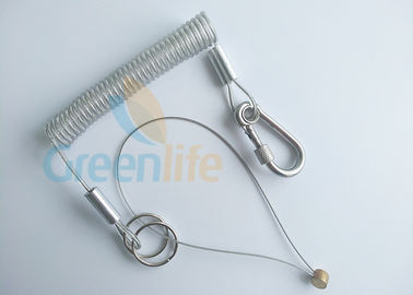 Los accesorios de DIY despejan el acollador de la bobina del alambre de acero de la primavera con el anillo del mosquetón y de la fractura