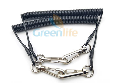 Ganchos negros sólidos del artículo 2 del acollador del cordón de amortiguador auxiliar del cable con la función de protección