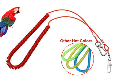 Seguridad roja plástica del entrenamiento de la mosca del loro del acollador de la bobina del alambre con el gancho rápido/Pin