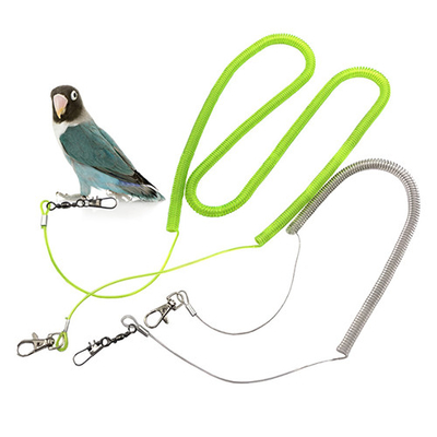 Pájaros verdes transparentes que vuelan la cuerda de extensión cubierta plástica de la seguridad del pájaro del alambre de acero de la cuerda