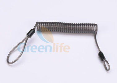 Negro transparente del cable del acollador de la herramienta de la bobina del alambre del recordatorio con el lazo en ambos extremos