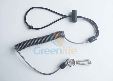 Acollador plástico de la bobina del cordón en espiral del espiral de la protección de la caída con la cuerda ajustable de la pulsera
