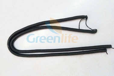 Cable en espiral de encargo de la seguridad negra longitud de 1 metro para los útiles de Stopdrop