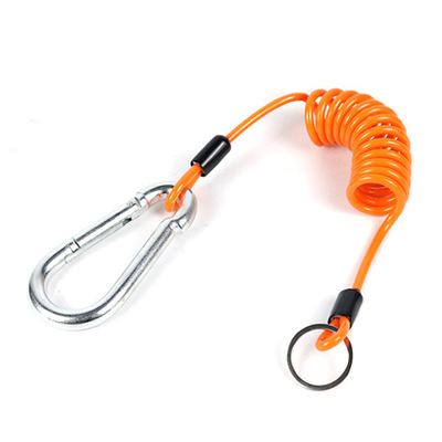 herramienta Lanyard Orange Pantone Stretched TPU de la bobina de la longitud del 1.5m