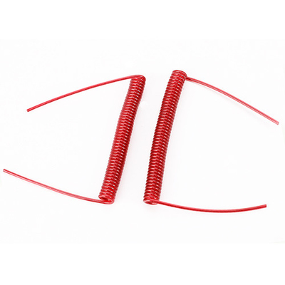 Espiral rojo claro Lanyard Cable TPU EVA Pantone Flexible Coil Lanyard del alambre